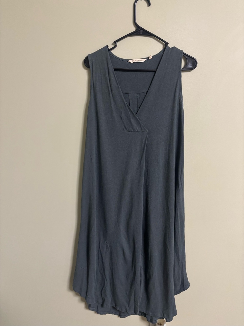 Soft Surroundings Cotton Linen Blend Sleeveless Midi Tank Dress Size XS 0-2